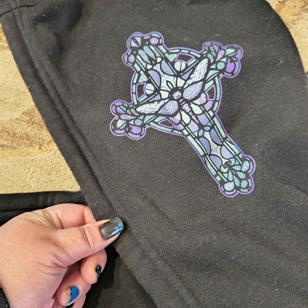 Cosmic Aura Black Zip-Up Hoodie - Picture 3 of 6